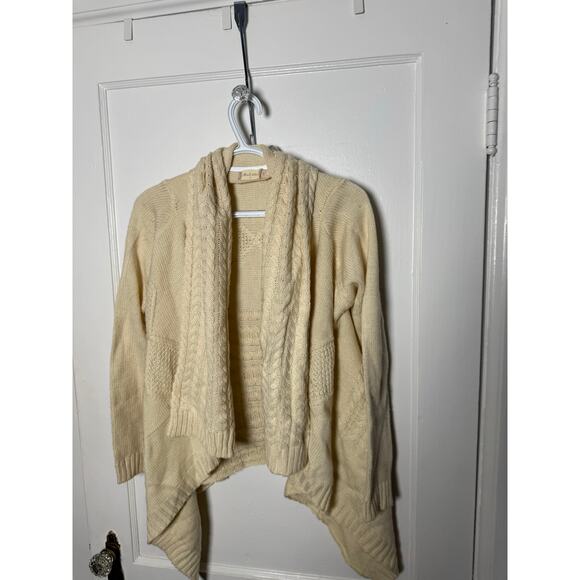 Altar'd State Cream Chunky Cable Knit Grandpa Cardigan Sweater Women's Small - Picture 8 of 9